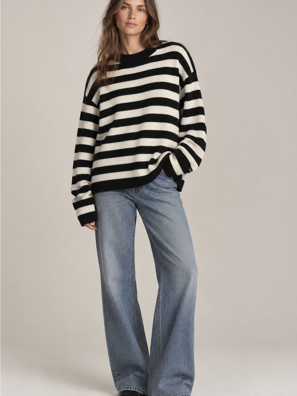 DKNY Oversized striped sweater